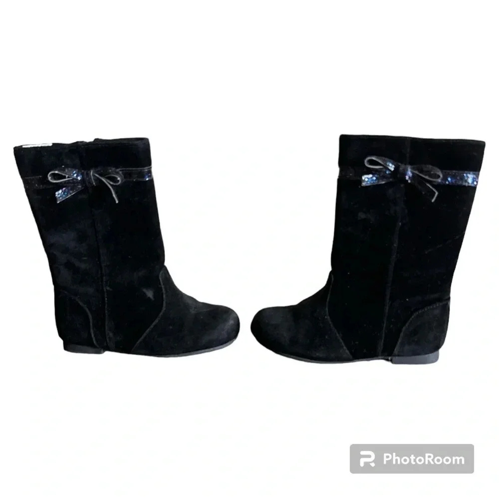 Gymboree black dress boots toddler size 8 - Picture 3 of 7